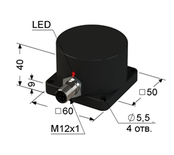 Индуктивный датчик, Sn 20 мм, заподлицо, NPN, замыкающий, NO, -25...+75 °C, 10...30 V DC, разъем/М12/4-конт.