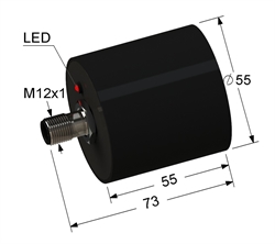 Индуктивный датчик, L-73 мм, Sn 30 мм, не заподлицо, PNP, размыкающий, NC, -25...+70 °C, 10...30 V DC, разъем/М12/4-конт.