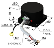 Индуктивный датчик, Sn 30 мм, не заподлицо, PNP, замыкающий, NO, -40...+70 °C, 10...30 V DC, кабель ПВХ 5,5 мм/3x0,35/ 3,06 м.
