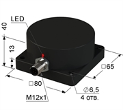 Индуктивный датчик, Sn 25 мм, заподлицо, PNP, замыкающий, NO, -25...+75 °C, 10...30 V DC, разъем/М12/4-конт.