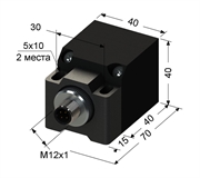 Индуктивный датчик, Sn 15 мм, заподлицо, PNP, замыкающий, NO, -25...+75 °C, 10...30 V DC, разъем/М12/4-конт.