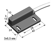 Выключатель, NC, АБС, Sn 6 мм, 2 провода.