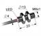Индуктивный датчик, М8, L-20 мм, Sn 2 мм, заподлицо, PNP, замыкающий, NO, -25...+75 °C, 5,5...30 V DC, кабель ПВХ 4 мм/3x0,14/ 2 м.