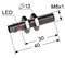 Индуктивный датчик, М8, L-40 мм, Sn 3 мм, заподлицо, PNP, замыкающий, NO, -25...+75 °C, 10...30 V DC, разъем/М8/3-конт.